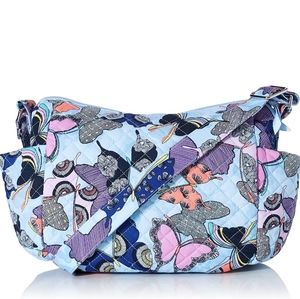Vera Bradley Women's Cotton On the Go Crossbody Purse in Butterfly By